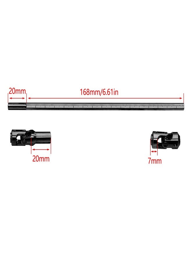 FACCNOY Steel Cut to Length Driveshaft Universal Joint Drive Shaft for 1/10 RC Crawler LCG Rigs Sportys Scalers Capra SCX10 Pro 68-229mm, 2PCS (Black) - Image 3
